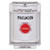SS2344EV-ES STI White Indoor/Outdoor Flush w/ Horn Momentary Stopper Station with EVACUATION Label Spanish
