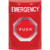 SS2008EM-EN STI Red No Cover Pneumatic (Illuminated) Stopper Station with EMERGENCY Label English