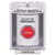 SS2388EX-ES STI White Indoor/Outdoor Surface w/ Horn Pneumatic (Illuminated) Stopper Station with EMERGENCY EXIT Label Spanish