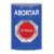 SS2401AB-ES STI Blue No Cover Turn-to-Reset Stopper Station with ABORT Label Spanish