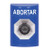 SS2403AB-ES STI Blue No Cover Key-to-Activate Stopper Station with ABORT Label Spanish