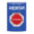 SS2404AB-ES STI Blue No Cover Momentary Stopper Station with ABORT Label Spanish