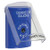 SS2420LD-ES STI Blue Indoor Only Flush or Surface Key-to-Reset Stopper Station with LOCKDOWN Label Spanish