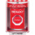 SS2082EM-EN STI Red Indoor/Outdoor Surface w/ Horn Key-to-Reset (Illuminated) Stopper Station with EMERGENCY Label English