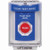 SS2431ZA-ES STI Blue Indoor/Outdoor Flush Turn-to-Reset Stopper Station with Non-Returnable Custom Text Label Spanish