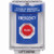 SS2434EM-ES STI Blue Indoor/Outdoor Flush Momentary Stopper Station with EMERGENCY Label Spanish