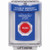 SS2434ES-ES STI Blue Indoor/Outdoor Flush Momentary Stopper Station with EMERGENCY STOP Label Spanish