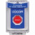 SS2435LD-ES STI Blue Indoor/Outdoor Flush Momentary (Illuminated) Stopper Station with LOCKDOWN Label Spanish