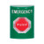 SS2108EM-EN STI Green No Cover Pneumatic (Illuminated) Stopper Station with EMERGENCY Label English