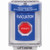 SS2445EV-ES STI Blue Indoor/Outdoor Flush w/ Horn Momentary (Illuminated) Stopper Station with EVACUATION Label Spanish