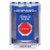 SS2479LD-ES STI Blue Indoor/Outdoor Surface Turn-to-Reset (Illuminated) Stopper Station with LOCKDOWN Label Spanish