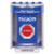 SS2484EV-ES STI Blue Indoor/Outdoor Surface w/ Horn Momentary Stopper Station with EVACUATION Label Spanish