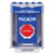 SS2489EV-ES STI Blue Indoor/Outdoor Surface w/ Horn Turn-to-Reset (Illuminated) Stopper Station with EVACUATION Label Spanish