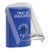 SS24A0ES-ES STI Blue Indoor Only Flush or Surface w/ Horn Key-to-Reset Stopper Station with EMERGENCY STOP Label Spanish