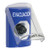 SS24A3EV-ES STI Blue Indoor Only Flush or Surface w/ Horn Key-to-Activate Stopper Station with EVACUATION Label Spanish