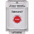 SS2331EM-EN STI White Indoor/Outdoor Flush Turn-to-Reset Stopper Station with EMERGENCY Label English