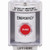 SS2371EM-EN STI White Indoor/Outdoor Surface Turn-to-Reset Stopper Station with EMERGENCY Label English