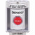 SS2379EM-EN STI White Indoor/Outdoor Surface Turn-to-Reset (Illuminated) Stopper Station with EMERGENCY Label English