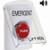 SS23A1EM-EN STI White Indoor Only Flush or Surface w/ Horn Turn-to-Reset Stopper Station with EMERGENCY Label English