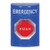 SS2408EM-EN STI Blue No Cover Pneumatic (Illuminated) Stopper Station with EMERGENCY Label English