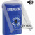 SS24A0EM-EN STI Blue Indoor Only Flush or Surface w/ Horn Key-to-Reset Stopper Station with EMERGENCY Label English