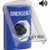 SS24A3EM-EN STI Blue Indoor Only Flush or Surface w/ Horn Key-to-Activate Stopper Station with EMERGENCY Label English