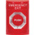 SS2001EX-EN STI Red No Cover Turn-to-Reset Stopper Station with EMERGENCY EXIT Label English