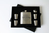 Engraved 6 oz Wedding Flask Set FD045