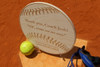 Engraved Coach's Baseball/Softball Plaque, 14" Birch Wood