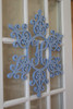 Snowflake with Single Letter Mongram, Painted with Glitter