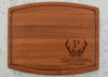 Personalized Cutting Board, Names, Established Date and Antler Design
