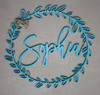  Elegant Leaf Border with Single Letter Monogram