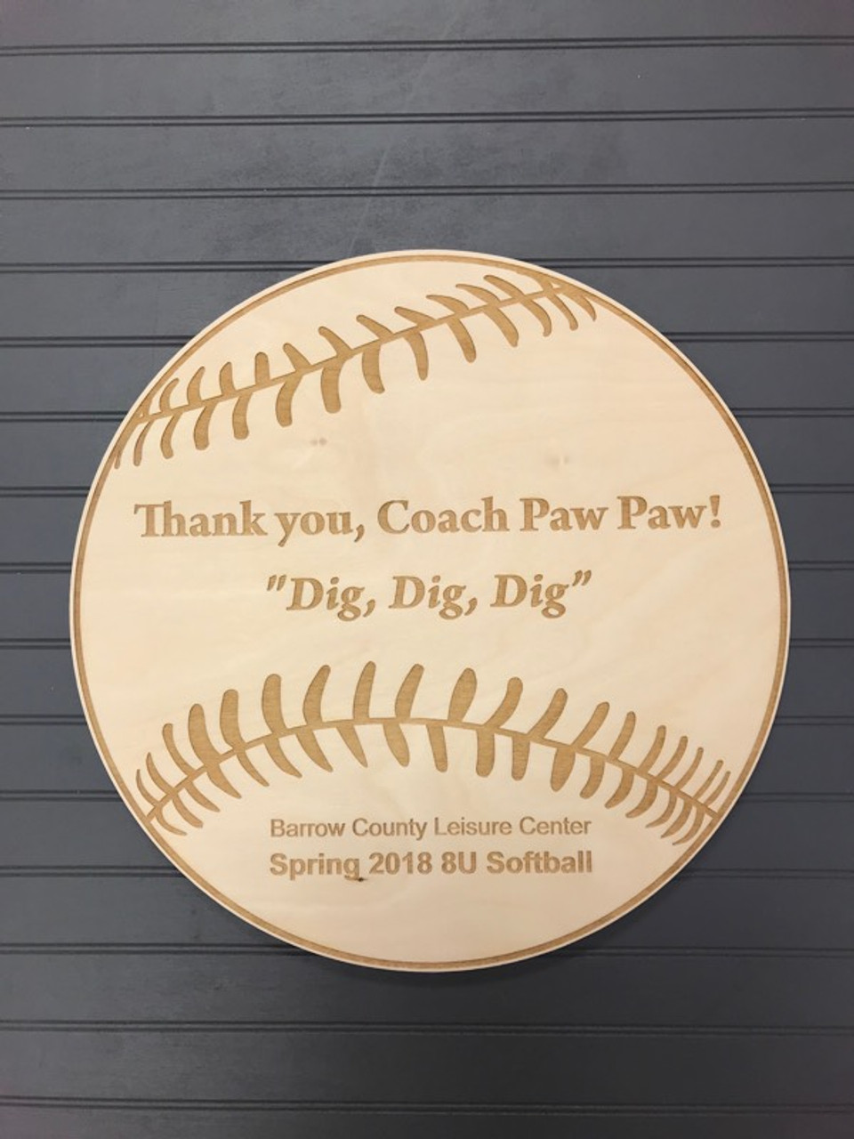 Coach Thank You Gift End of Season Award Plaque From the 