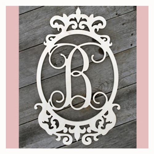 Monogram Initials in Victorian Frame