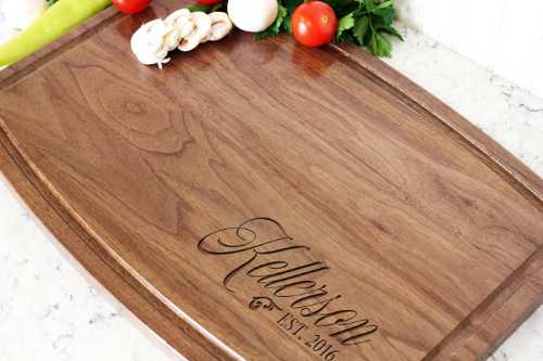 Personalized Wooden Cutting Board Laser Engraved Wood Anniversary