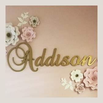 daoyiqi Custom Name Sign Round Sign Baby Name Sign Nursery Room Decor Wood Sign Nursery Wall Art Wood Name Board Wooden Printed Wood Plaque Sign 12 Inch