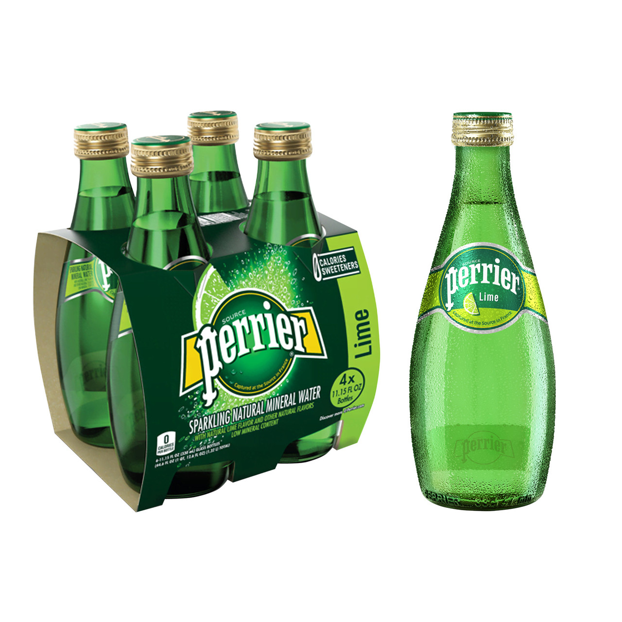 Perrier Sparkling Lime Mineral Water, 4s x 330ml EZ Market