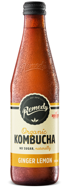 Remedy Drinks Organic Kombucha 330ml Ginger Lemon
