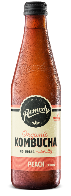 Remedy Drinks Organic Kombucha 330ml Peach