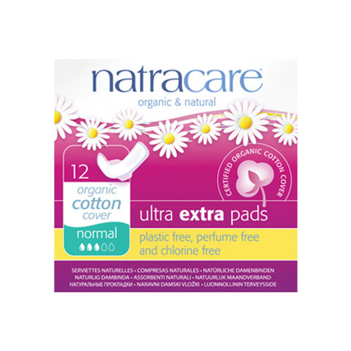 Ultra Extra Pads with Organic Cotton Cover - Normal With Wings