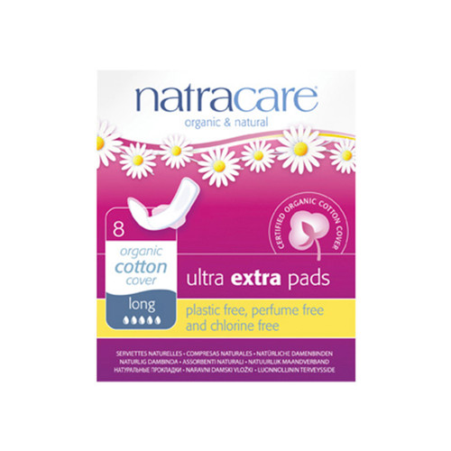 Ultra Extra Pads with Organic Cotton Cover - Long With Wings