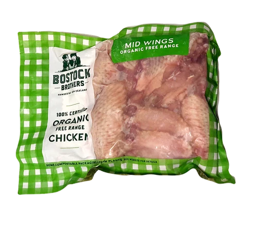 Organic Free-Range Chicken Mid Wings 500G
