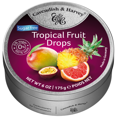 C&H Sugar Free Tropical Fruit Drops 9 x 175g