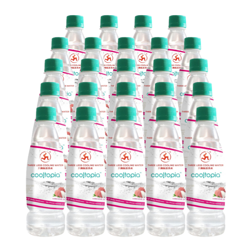 Three Legs Lychee Flavour Cooling Water, 24 x 320ml