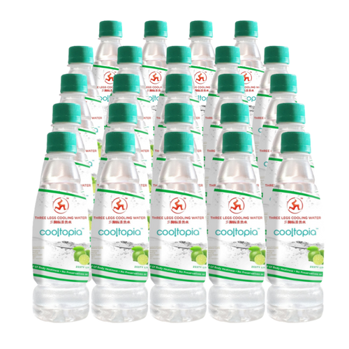 Three Legs Lime Flavour Cooling Water, 24 x 320ml