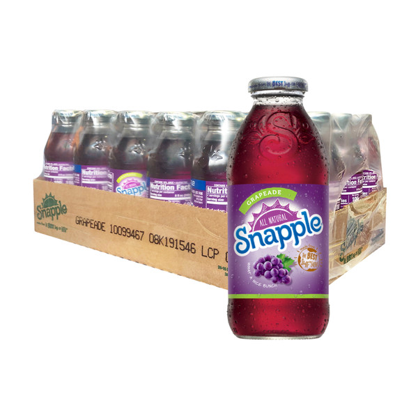 Snapple All Natural Juice Drink Grapeade, (PET) 24 x 473ml