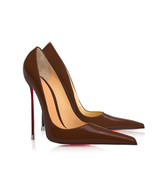 Manx 125  London Tan Patent · Charlotte Luxury Shoes · Luxury High Heel Pointy · Di Marni - Vicenzo Rossi · Custom made · Made to measure · Black Luxury Pointy High Heel Shoes · Stiletto Shoes