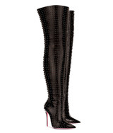 Ankaa 120 BLACK · NAPA - Luxury Heel Boots - Woman - Charlotte Luxury  · Luxury High Heel Pointy Boots · Ada de Angela  · Custom made · Made to measure · Luxury OTK Thigh High Heel Boots · Boots