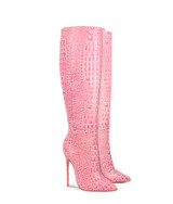 Hydor 115 Pink Gator· High Heels Boots · Charlotte Luxury · Ada de Angela Boots · Luxury High Heels Boots · Luxury Boots · Knee High Boots · Stiletto · Leather Boots
