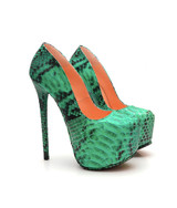 Junna Green Python · Charlotte Luxury Shoes · Luxury High Heel Platform Shoes · Yarose Shulzhenko · Custom Made · Made to measure · Luxury High Heel Shoes · Shoes